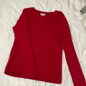Comfortable red sweater